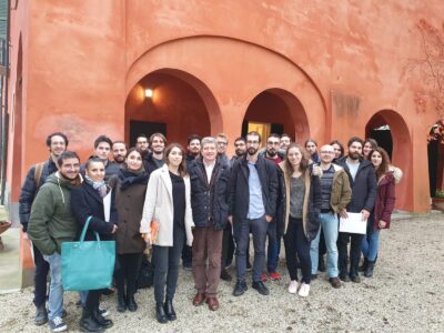 Specializzandi in psichiatria in visita a Casa dell'Art Brut, accompagnati dal Professor Politi, responsabile di dipartimento e docente di psichiatria presso l'Università di Pavia.
